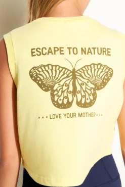 222 Butterfly Crawford Crop Tank