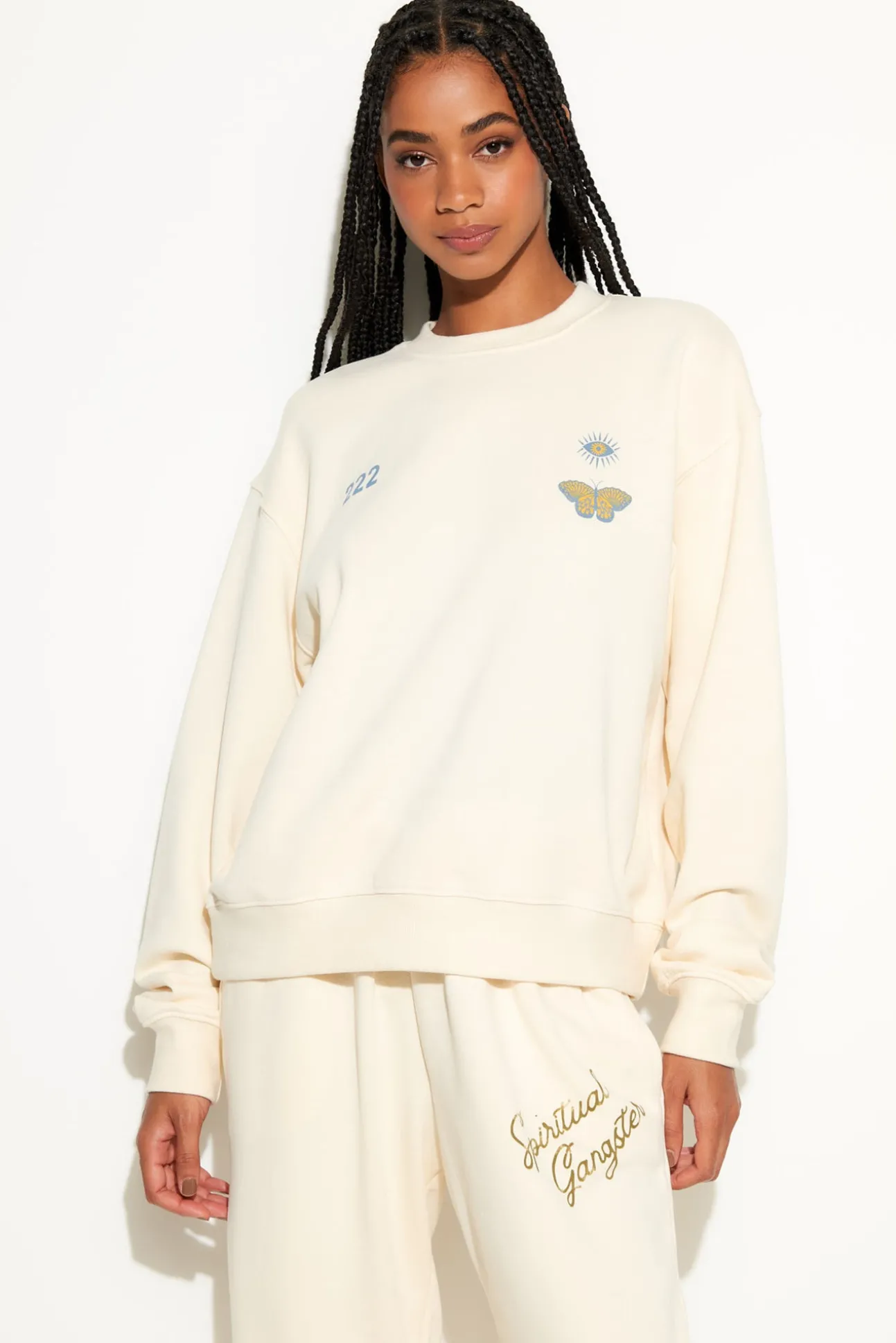 222 Butterfly La Brea Crew Sweatshirt