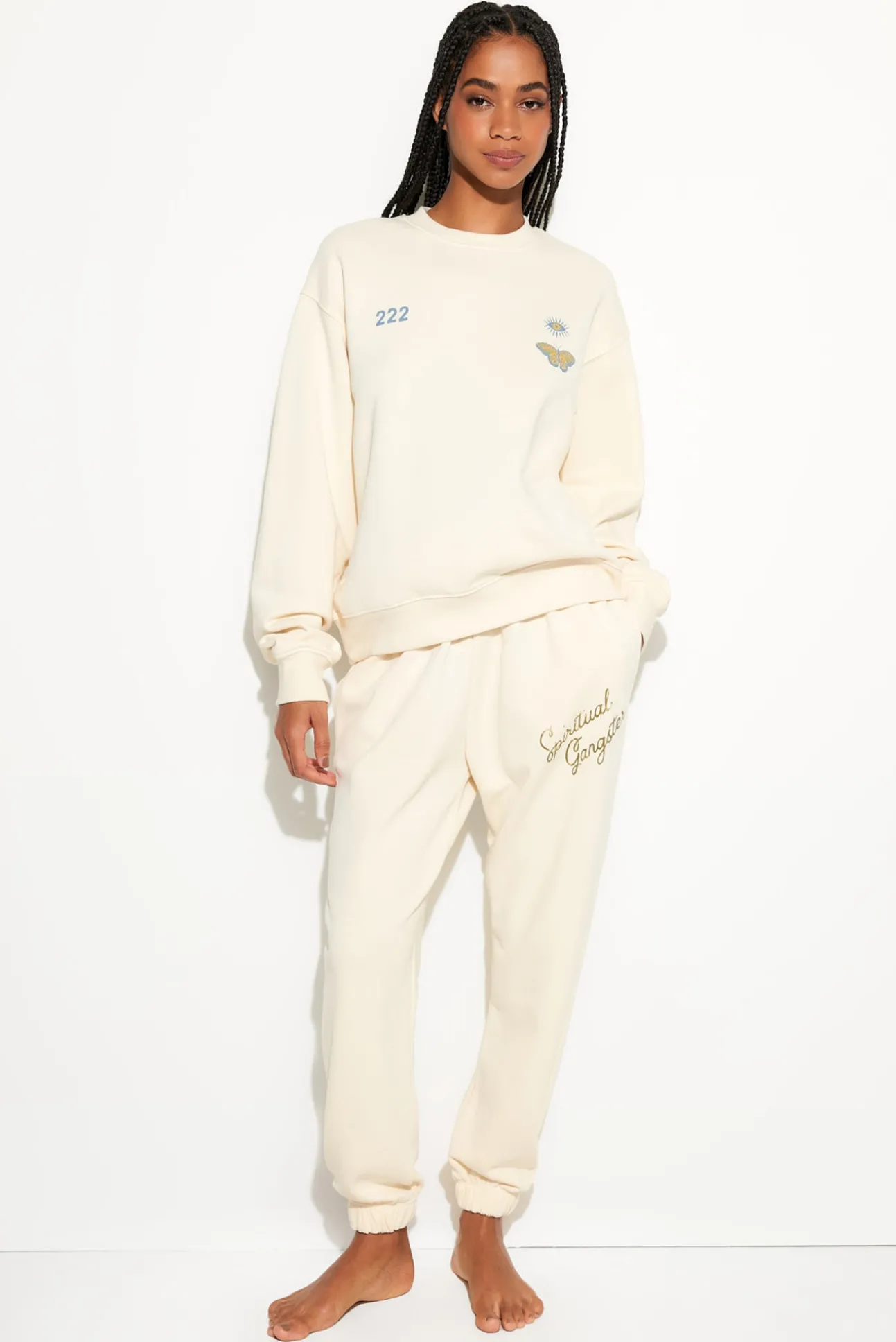 222 Butterfly La Brea Crew Sweatshirt