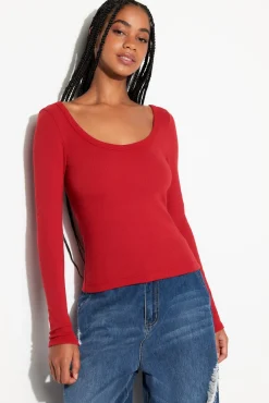 Chrissie Rib L/S Top