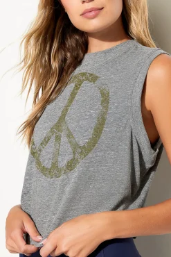 Peace Out Crawford Crop Tank