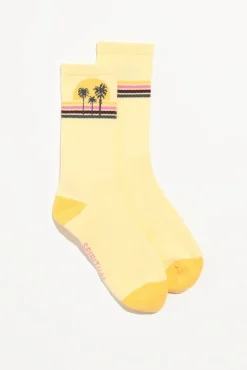 Sunset Stripe Crew Sock