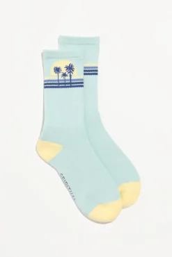 Sunset Stripe Crew Sock